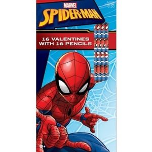16ct Spider-Man Valentine Card Pack with Pencils
